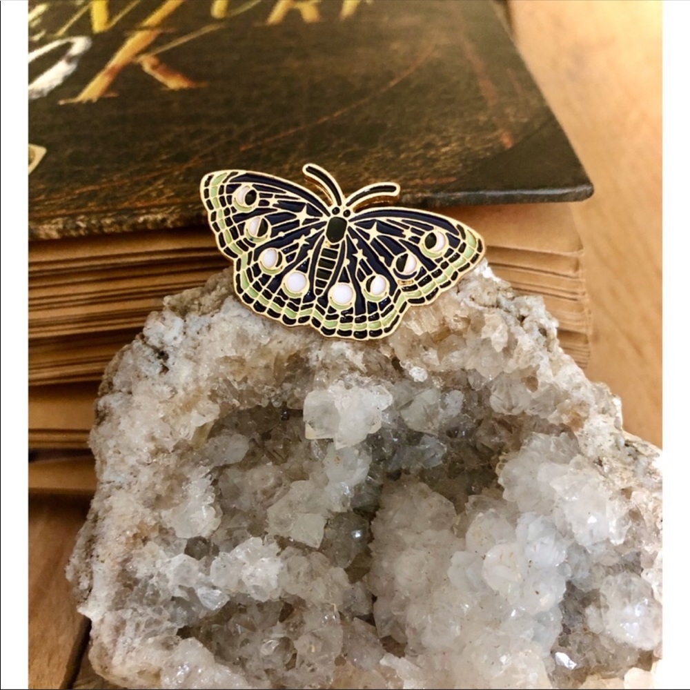 SOLD-MoonPhase Moth Brooch/Pin